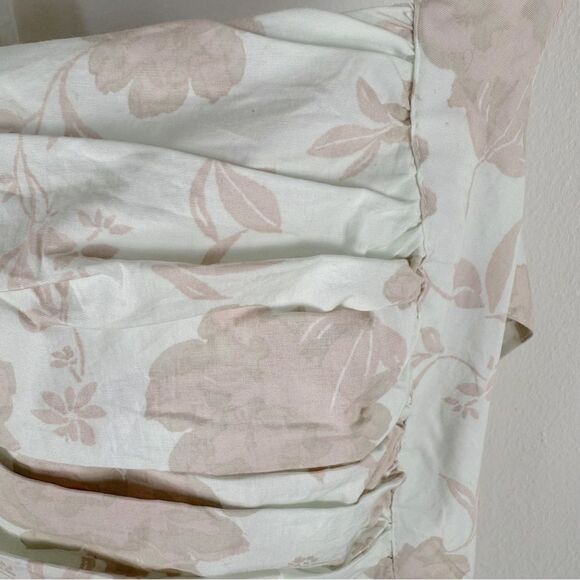 FREE PEOPLE Meet Me In Maui Pink/Ivory Dress fit& flare bow backless Large NWT - Picture 6 of 17